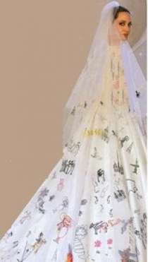 غوغایی که لباس عروس آنجلینا جولی به پا کرد + عکس