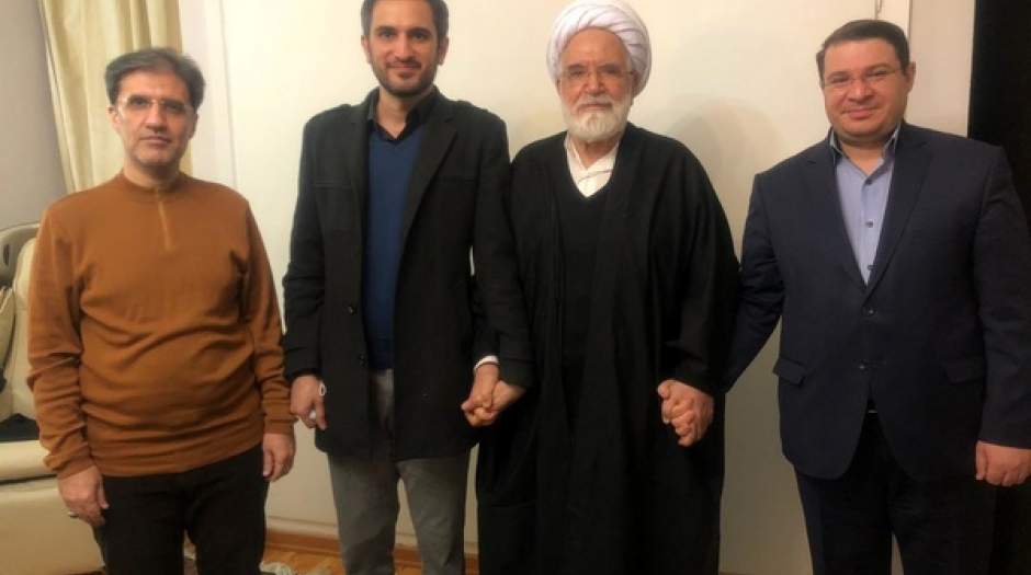 دیدار دو عضو حزب اعتماد ملی با حجت الاسلام کروبی
