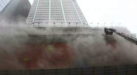 آتش سوزی در مرکز تجارت جهانی هنگ‌کنگ