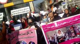 تیراندازی نیروهای طالبان به زنان معترض