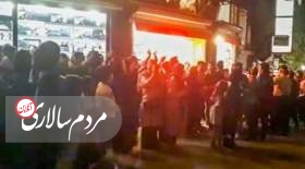 تجمع شبانه مردم معترض به کمبود آب در همدان