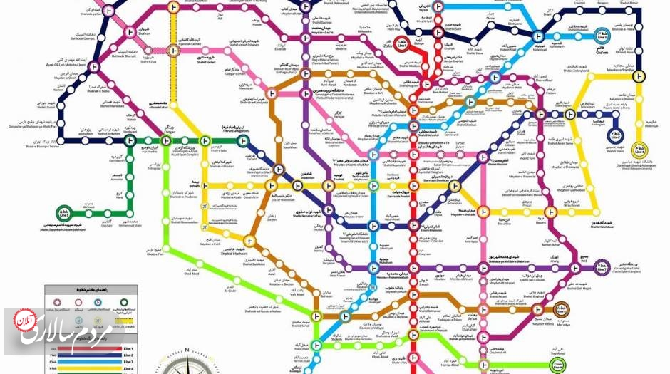 مسیر خط جدید متروی تهران