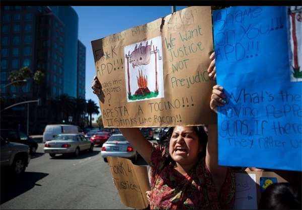 اعتراضات کالیفرنیا وارد چهارمین روز شد