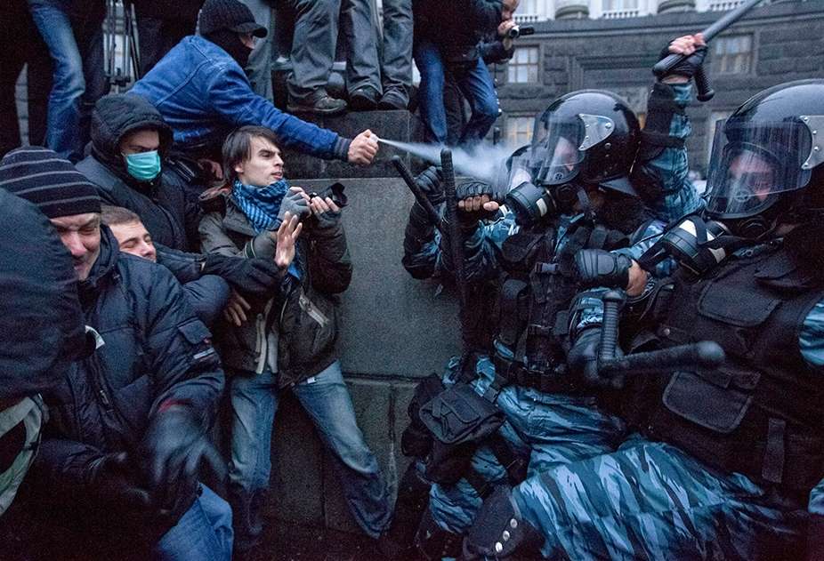 وزارت دادگستری اوکراین در تصرف معترضان