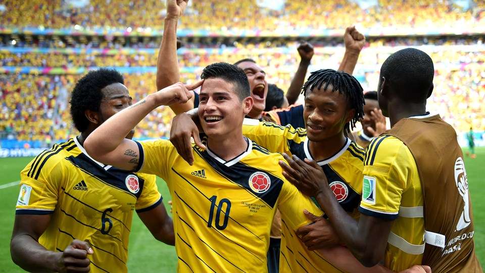 کلمبيا حريف اروگوئه در يک هشتم نهايي شد