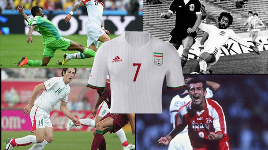 پیراهن تیم ملی در چهار دوره جام جهانی