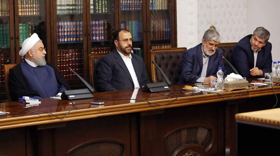 دیدار اعضای هیات رئیسه فراکسیون امید مجلس با روحانی