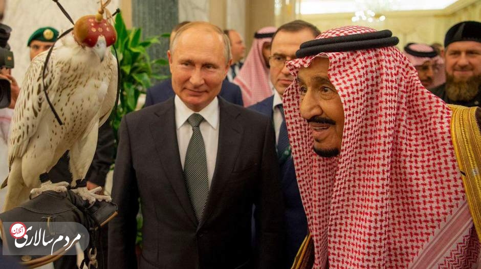 پوتین در سفر به عربستان، یک شاهین کمیاب روسی به شاه عربستان هدیه داد.