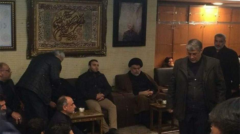 حضور مقتدی صدر در منزل سردارسلیمانی