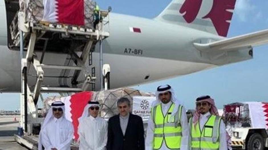 کمک های دولت قطر به ایران رسید