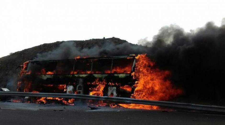 تکذیب آتش‌سوزی اتوبوس در کرمان