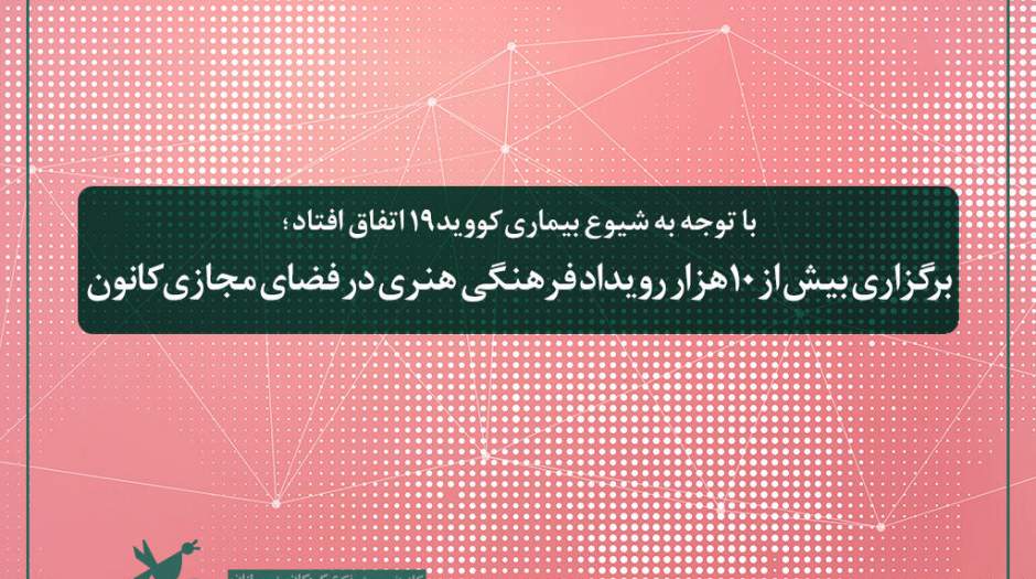 برگزاری رویدادهای هنری کانون درفضای مجازی