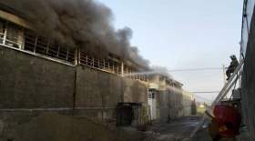 آتش‌سوزی گسترده در کارگاه نخ‌ریسی