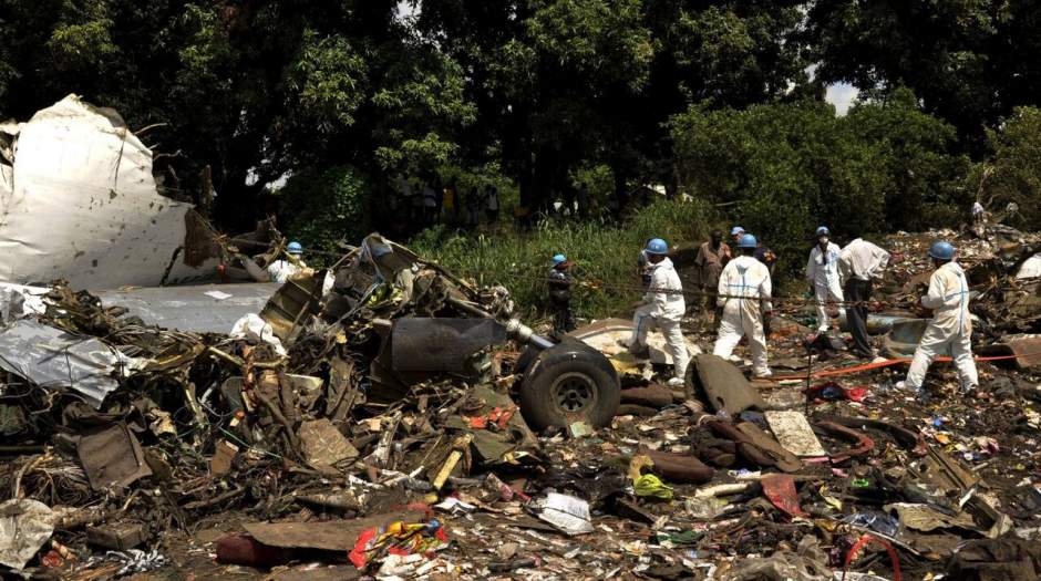 سقوط هواپیمای سودانی با ۱۰ کشته