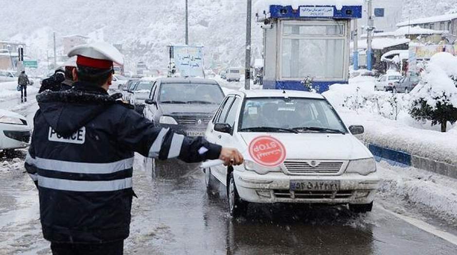 بارش باران و برف در اکثر جاده های کشور