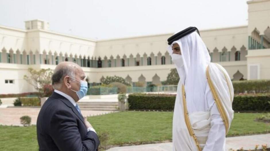 رایزنی وزیر خارجه عراق با امیر قطر