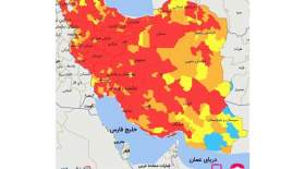 وضعیت قرمز کرونایی در تمام مراکز استان‌ها