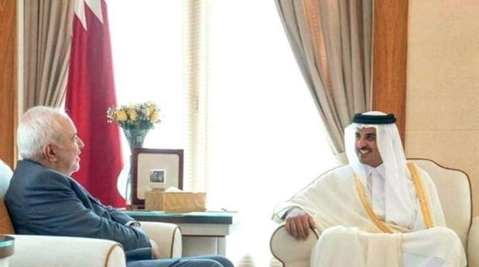 دیدار ظریف با امیر قطر