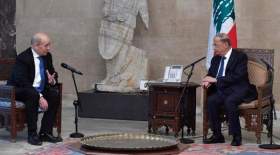 دیدار وزیر خارجه فرانسه با میشل عون