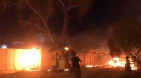 آتش زدن دیوار کنسولگری ایران در عراق