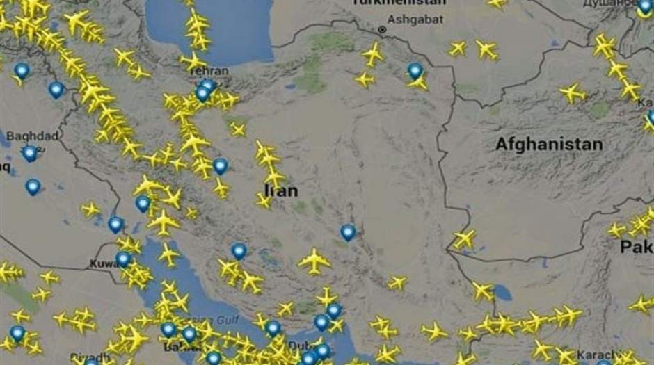 افزایش پروازهای عبوری از آسمان ایران