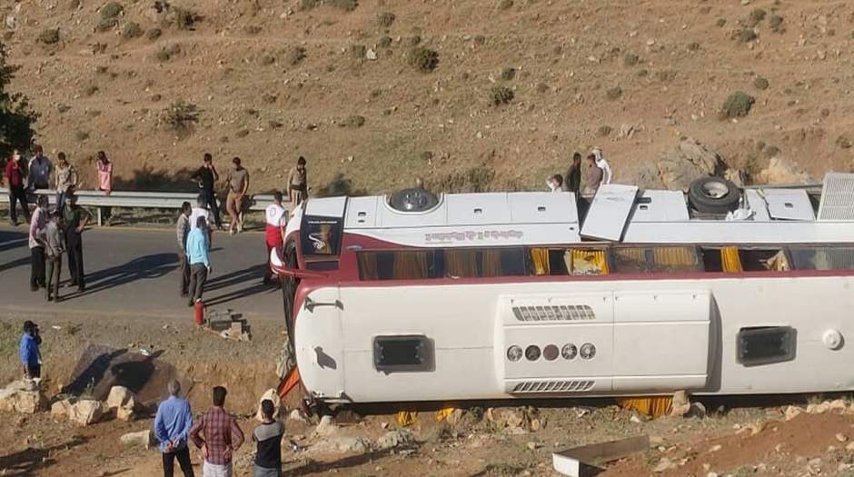 آخرین جزییات واژگونی اتوبوس حامل خبرنگاران