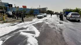 نشت بنزین در جایگاه سوخت در تهران