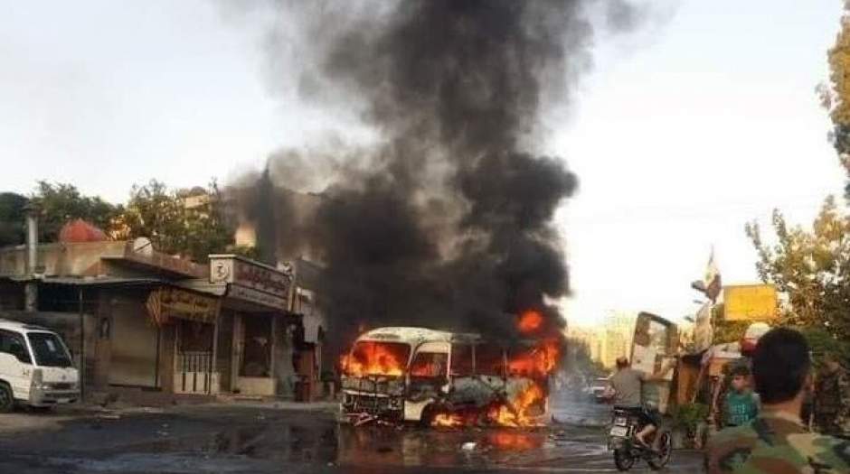 انفجار در یک اتوبوس نظامی ارتش سوریه