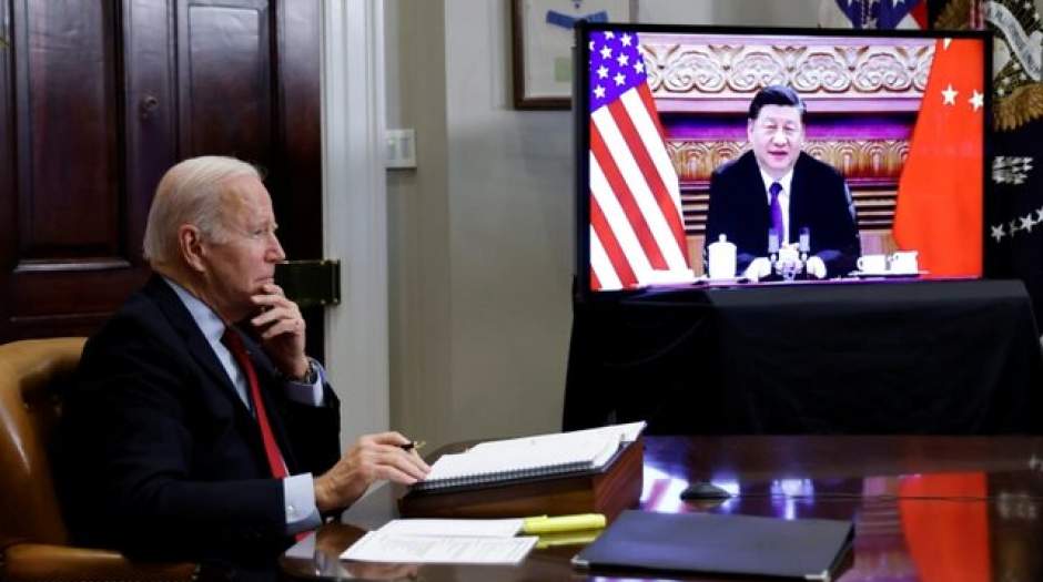 دیدار مجازی روسای جمهور آمریکا و چین
