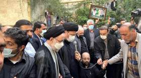 اقامه نماز بر پیکر مرحوم دعایی توسط سید حسن خمینی
