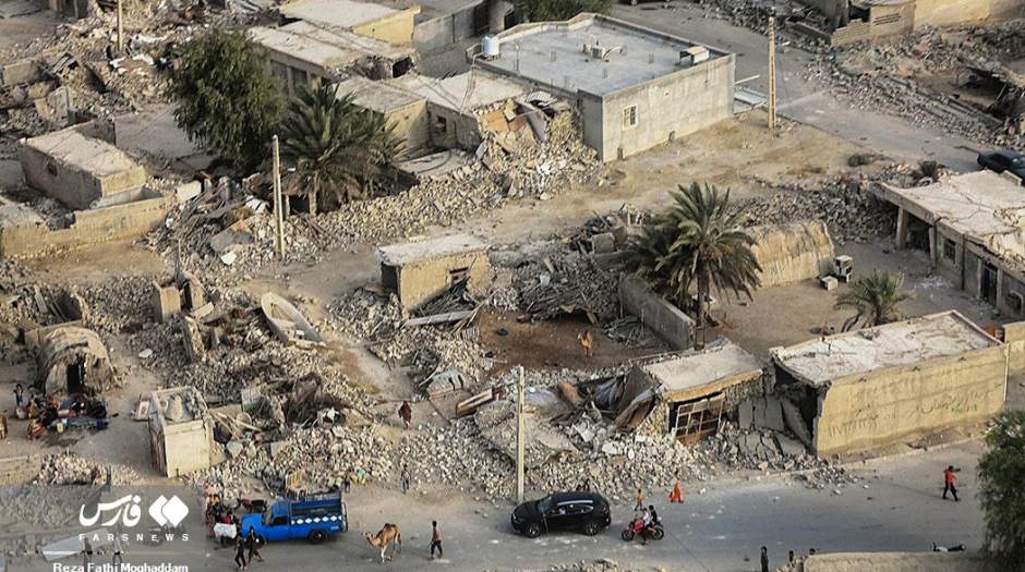 «تصاویر هوایی» از زلزله هرمزگان  