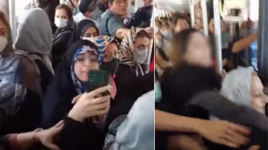 زنی که در اتوبوس به دختر محجبه توهین کرد، با مسیح علی نژاد مرتبط است