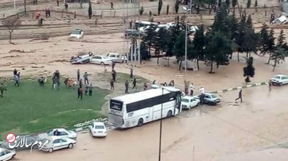 ورودی شیراز - اصفهان به دلیل بارندگی مسدود شد