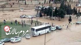 ورودی شیراز - اصفهان به دلیل بارندگی مسدود شد