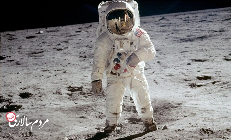 تصویری که نشان می‌دهد فرود انسان روی ماه ساختگی بوده است