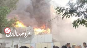 آتش سوزی یک هتل در کربلا