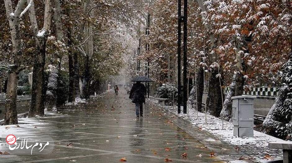 بارش برف و باران در نقاط مختلف کشور