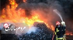 آتش سوزی عظیم در یک انبار تهران
