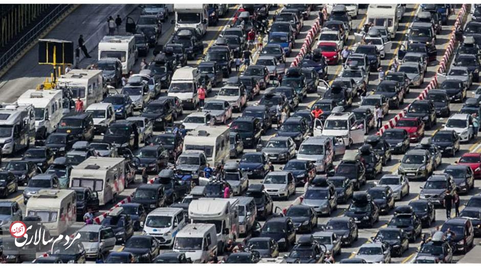 ترافیک سنگین در آزادراه تهران _ قم و محور هراز
