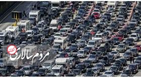 ترافیک سنگین در آزادراه تهران _ قم و محور هراز