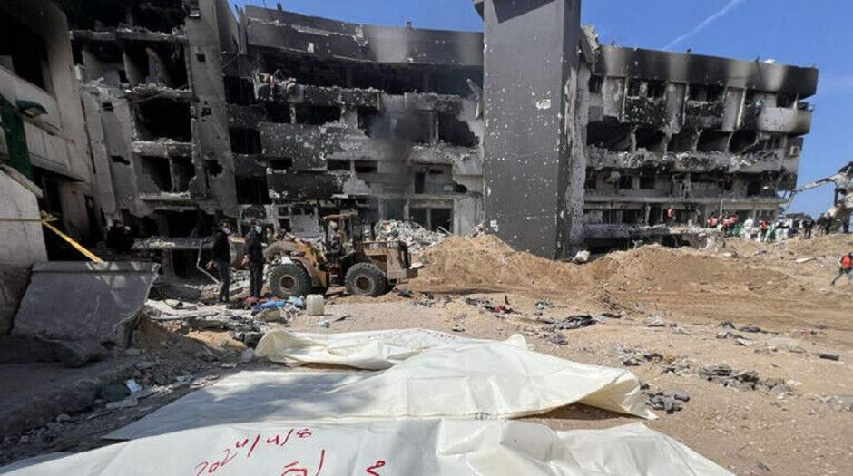 ۳۸۱ پیکر بی‌جان در اطراف بیمارستان «الشفا» غزه پیدا شد
