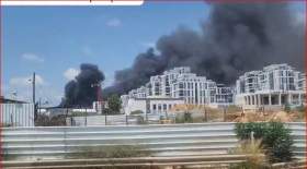 آتش سوزی مهیب در یک پایگاه نظامی در اسرائیل + عکس